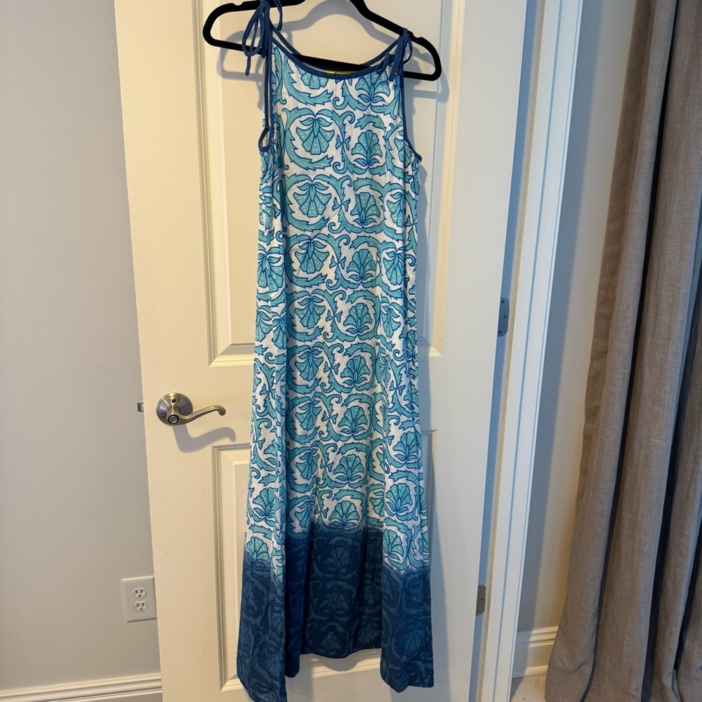 Roberta Roller Rabbit Blue Patterned Sleeveless M… - image 1